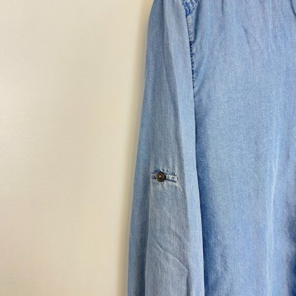 Kate Hill Denim Chambray Button Down Top - Picture 7 of 9